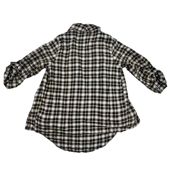 Knox Rose Top Women’s Size XS Open Front Wraparound Lightweight Flannel Plaid - Picture 9 of 12